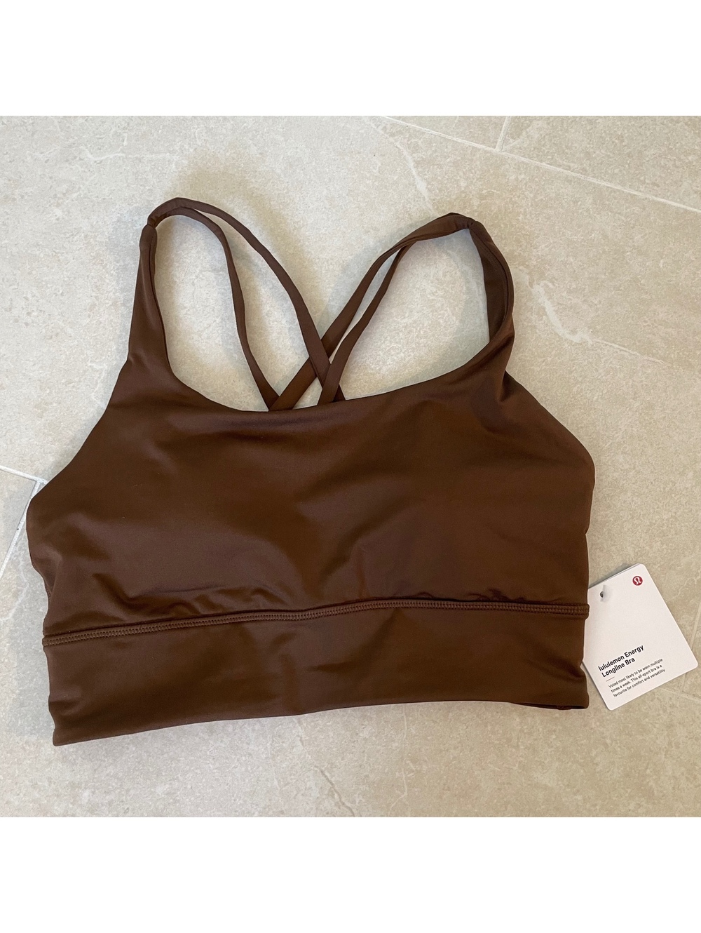 Lululemon energy longline sports bra brown